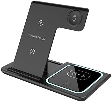 3-in-1 Wireless Charging Station for Phone, Watch & Earbuds, Compatible with All Devices That Meet QI Standards.