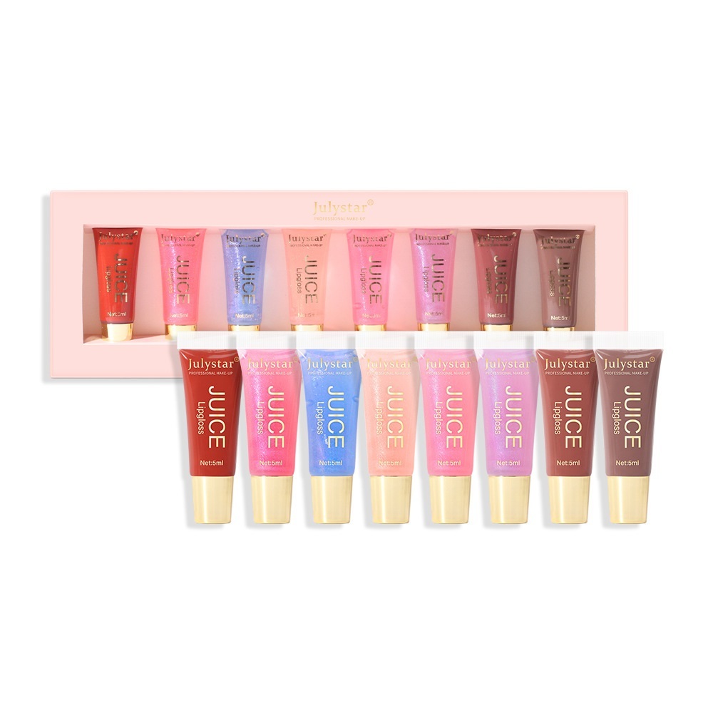 Lip oil Transparent water light moisturizing lip gloss set mirror beautiful moisturizing tube lip gloss lip oil