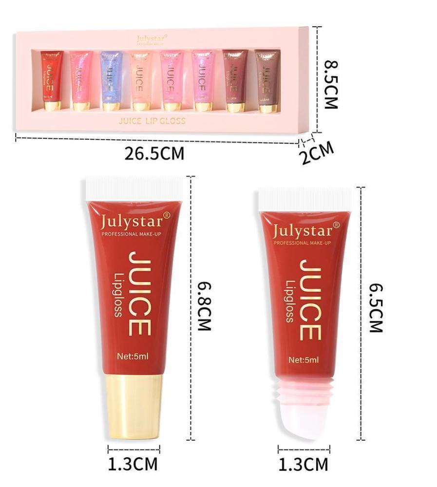 Lip oil Transparent water light moisturizing lip gloss set mirror beautiful moisturizing tube lip gloss lip oil