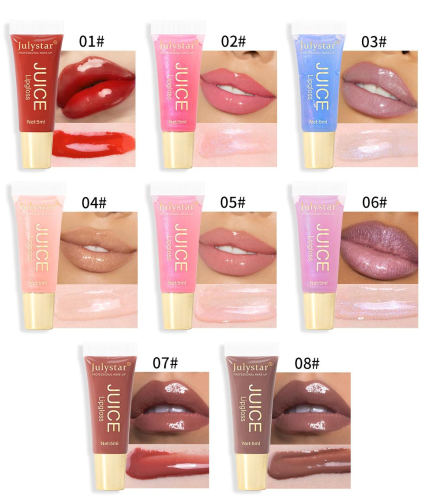 Lip oil Transparent water light moisturizing lip gloss set mirror beautiful moisturizing tube lip gloss lip oil