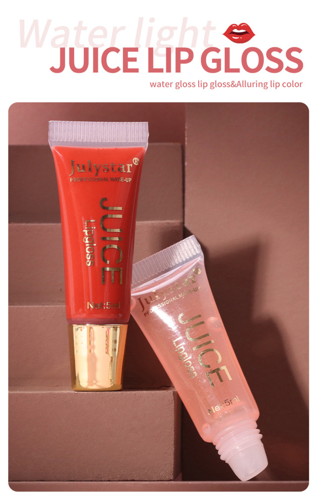 Lip oil Transparent water light moisturizing lip gloss set mirror beautiful moisturizing tube lip gloss lip oil
