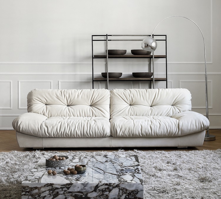 Ligne Roset Cloudy Sofa Sofa Bed Twin Memory Foam Sofa Couch Modern Sofa Lauren Down-Filled Oversized Loveseat Sofa Simple combination living room corner lamb fleece fabric sofa
