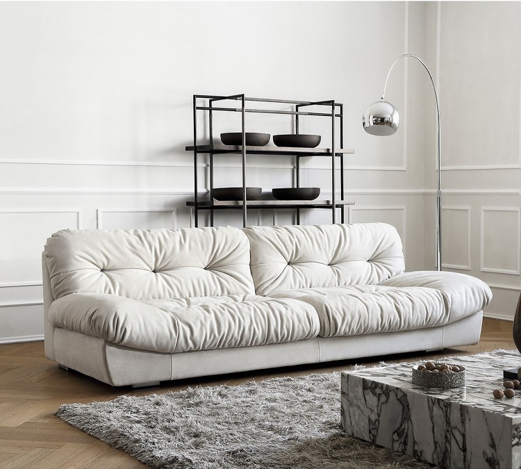 Ligne Roset Cloudy Sofa Sofa Bed Twin Memory Foam Sofa Couch Modern Sofa Lauren Down-Filled Oversized Loveseat Sofa Simple combination living room corner lamb fleece fabric sofa