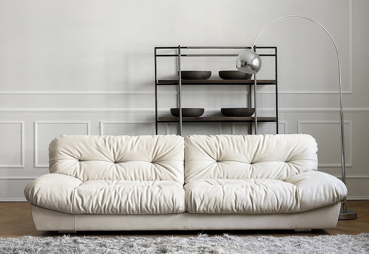 Ligne Roset Cloudy Sofa Sofa Bed Twin Memory Foam Sofa Couch Modern Sofa Lauren Down-Filled Oversized Loveseat Sofa Simple combination living room corner lamb fleece fabric sofa
