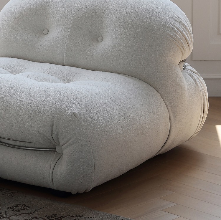 Ligne Roset Ploum Sofa Sofa Bed Twin Memory Foam Sofa Couch Modern Sofa Lauren Down-Filled Oversized Loveseat Sofa Simple special-shaped combination living room corner lamb fleece fabric sofa