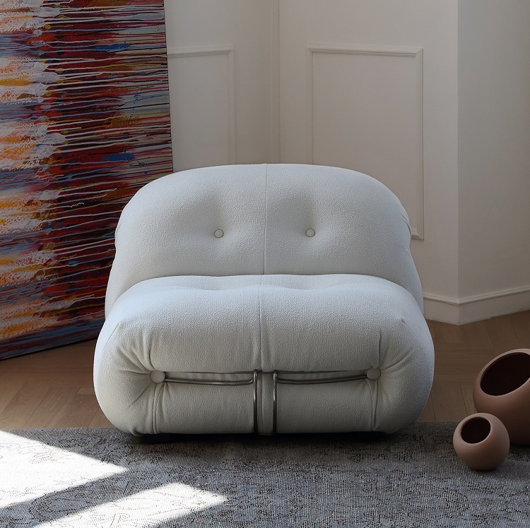 Ligne Roset Ploum Sofa Sofa Bed Twin Memory Foam Sofa Couch Modern Sofa Lauren Down-Filled Oversized Loveseat Sofa Simple special-shaped combination living room corner lamb fleece fabric sofa
