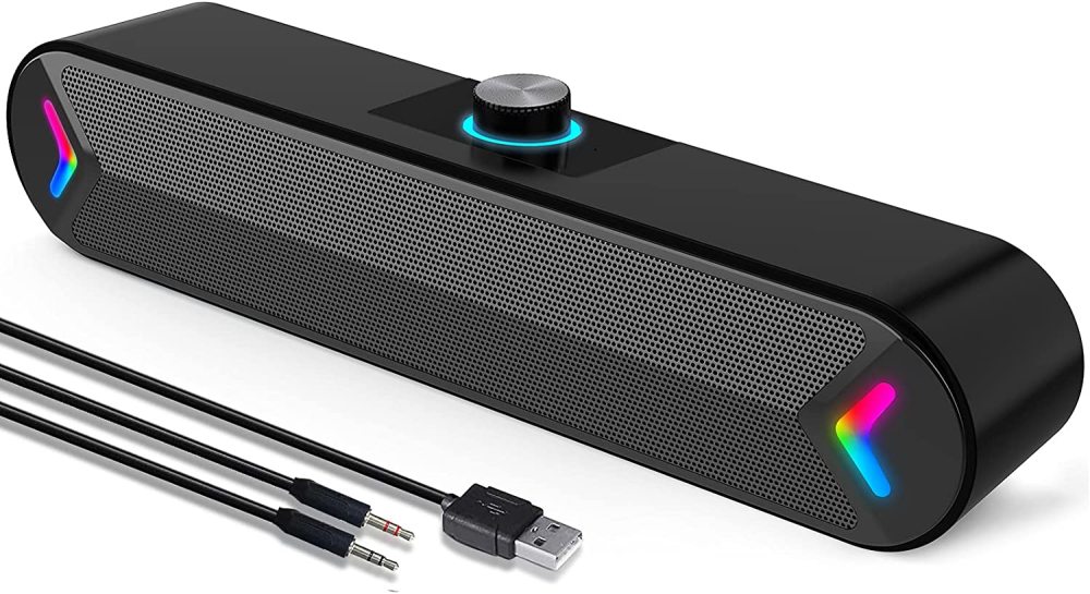 Computer Speakers,Wired USB-Powered PC Speakers with 10W Stereo Sound,Sound-bar Speakers for PC Desktop Computer