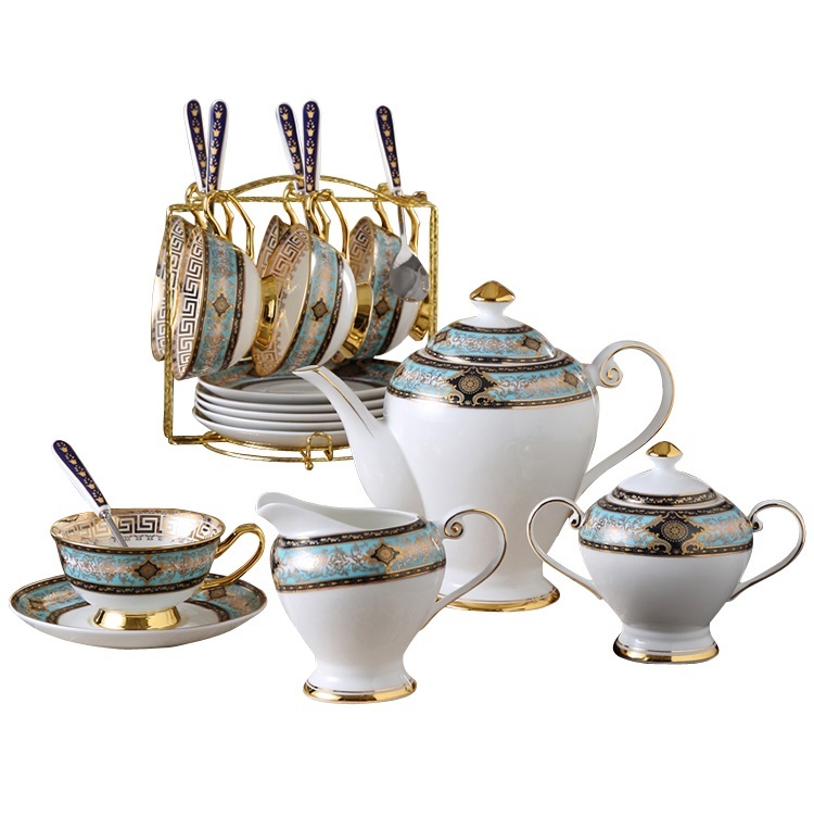 Bone china coffee cup set English tea set Afternoon tea tea set European coffee set gift set