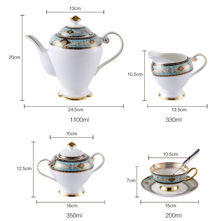Bone china coffee cup set English tea set Afternoon tea tea set European coffee set gift set