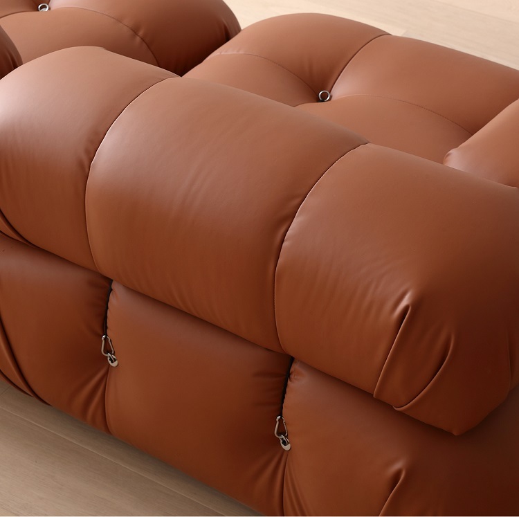 Retro Fengyunduo sofa ins style red bread module combination simple imported silicone leather sofa