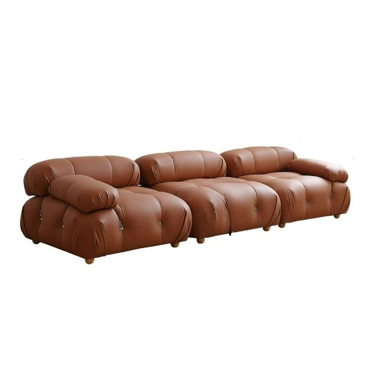 Retro Fengyunduo sofa ins style red bread module combination simple imported silicone leather sofa