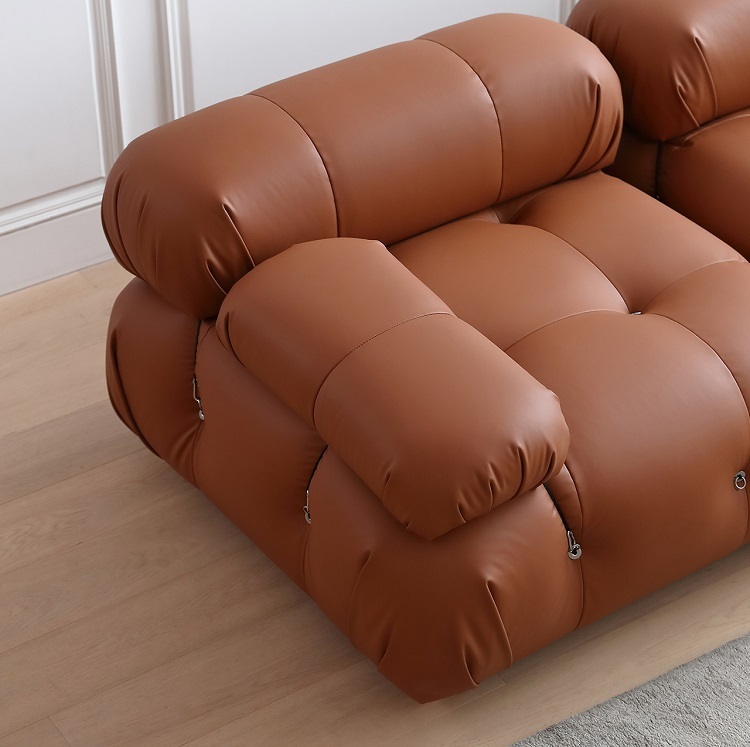 Retro Fengyunduo sofa ins style red bread module combination simple imported silicone leather sofa