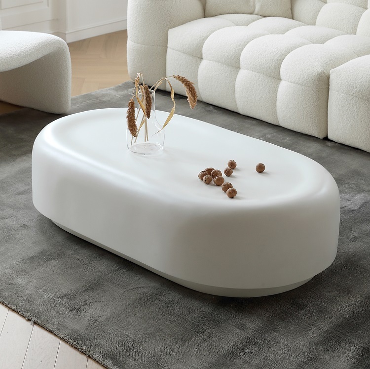 Semiocthome Round Nesting Coffee Table, White Modern Accent Coffee Tables Set of 2, Faux Marble Coffee Table for Living Room Office Small Space, End Side Nesting Tables with Sturdy Metal Frame