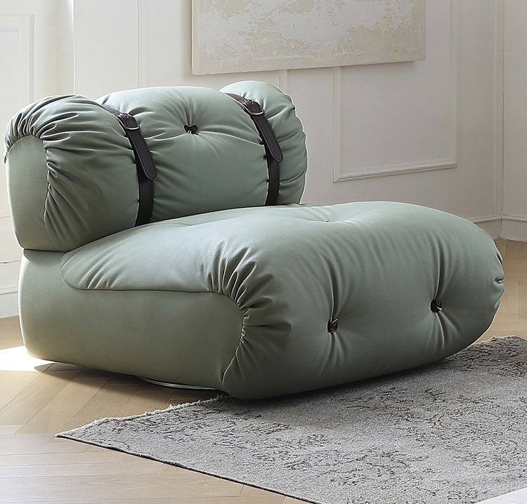 Danish teddy sofa modern simple living room designer small apartment leather sofa single seat
