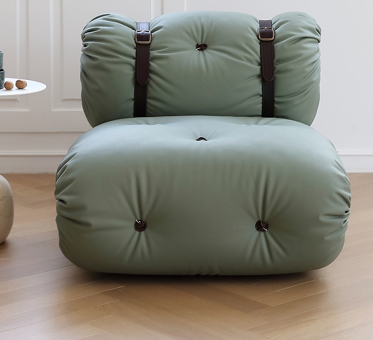 Danish teddy sofa modern simple living room designer small apartment leather sofa single seat