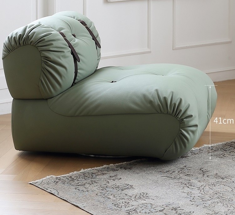 Danish teddy sofa modern simple living room designer small apartment leather sofa single seat