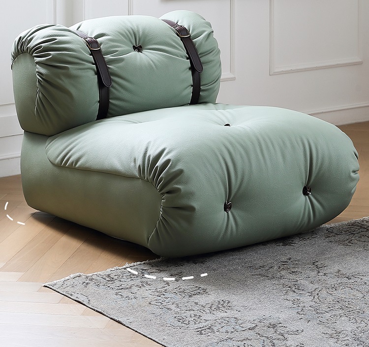 Danish teddy sofa modern simple living room designer small apartment leather sofa single seat