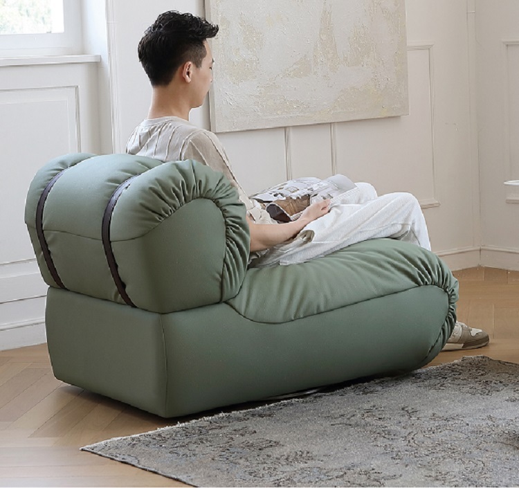 Danish teddy sofa modern simple living room designer small apartment leather sofa single seat