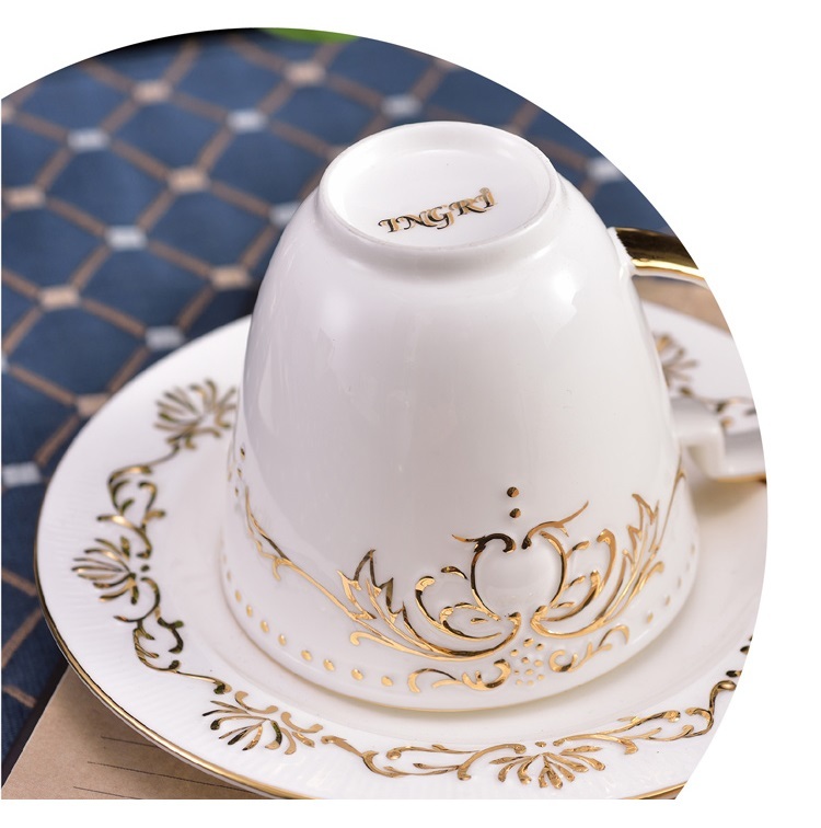 Afternoon tea court home living room European tea set high-end luxury bone china flower tea coffee cup set set