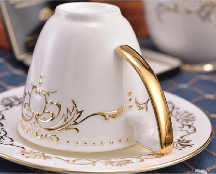 Afternoon tea court home living room European tea set high-end luxury bone china flower tea coffee cup set set