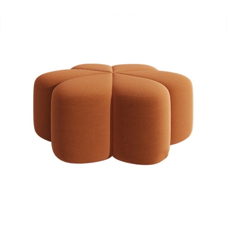 Nordic living room sofa stool foot stool light luxury round stool creative petal stool into the door to change shoes stool household stool