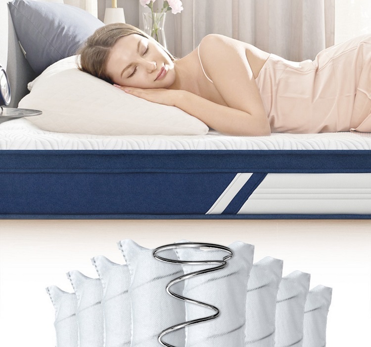 Blue memory foam box mattress latex Simmons spring home roll bag compression upholstered thick five-star hotel