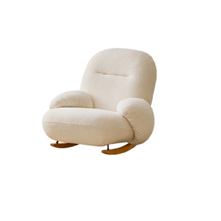 Rocking chair home Nordic living room casual cream style single balcony lazy sofa swing lounge chair