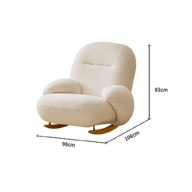 Rocking chair home Nordic living room casual cream style single balcony lazy sofa swing lounge chair