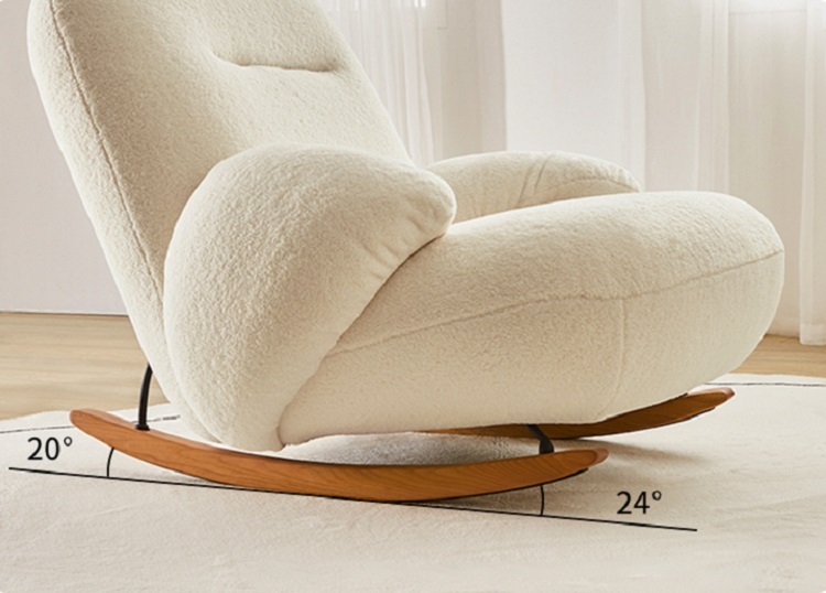 Rocking chair home Nordic living room casual cream style single balcony lazy sofa swing lounge chair