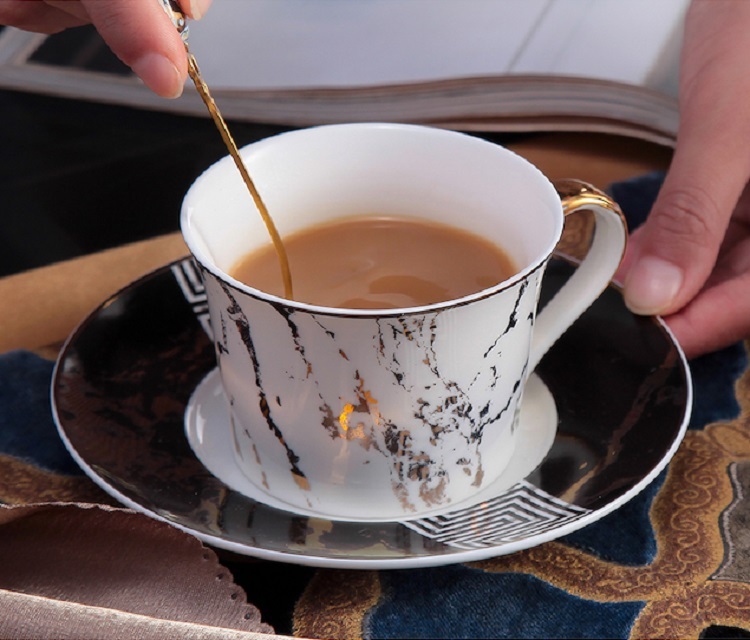 European bone china coffee tea set British ceramic afternoon tea cup set Small luxury wedding gift gift box