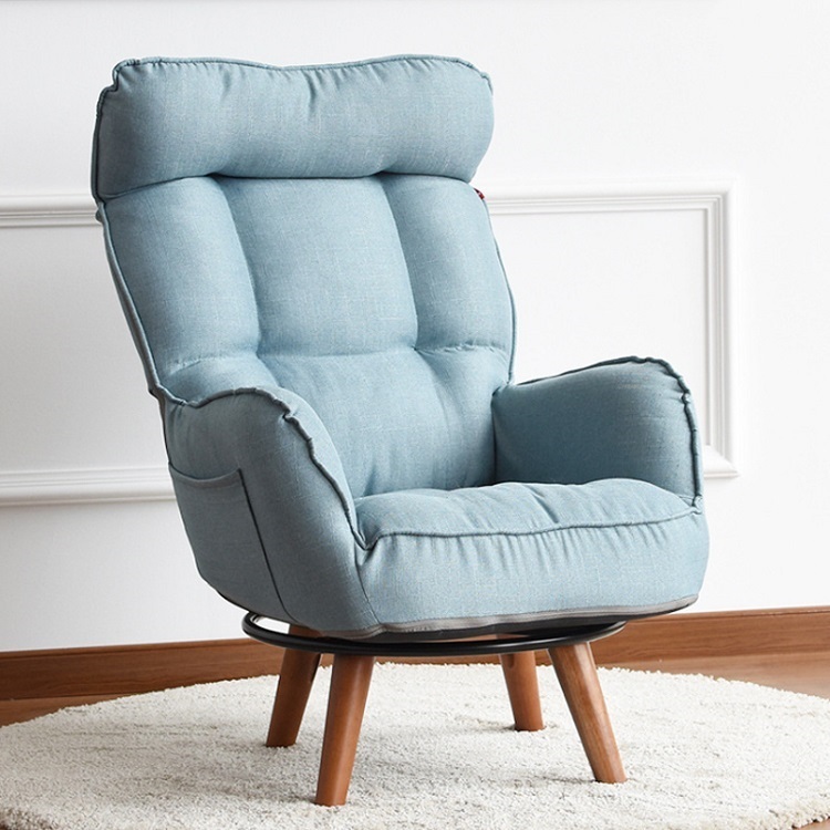 Breastfeeding chair single pregnant breastfeeding swivel sofa Japanese style fabric folding lazy sofa swivel chair