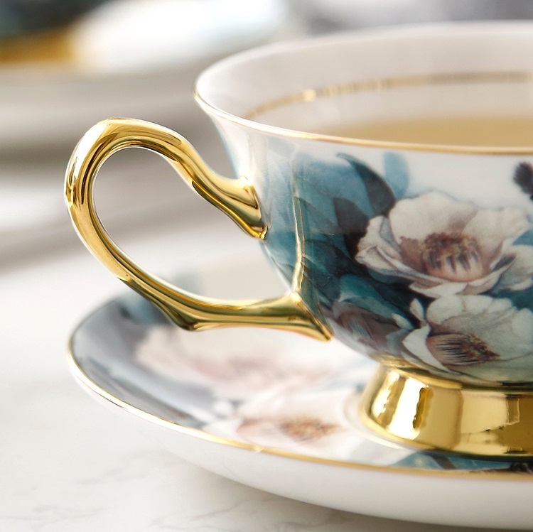 Rhododendron Bird ceramic glass heated flower teapot set with filtered European afternoon tea set insulated teapot