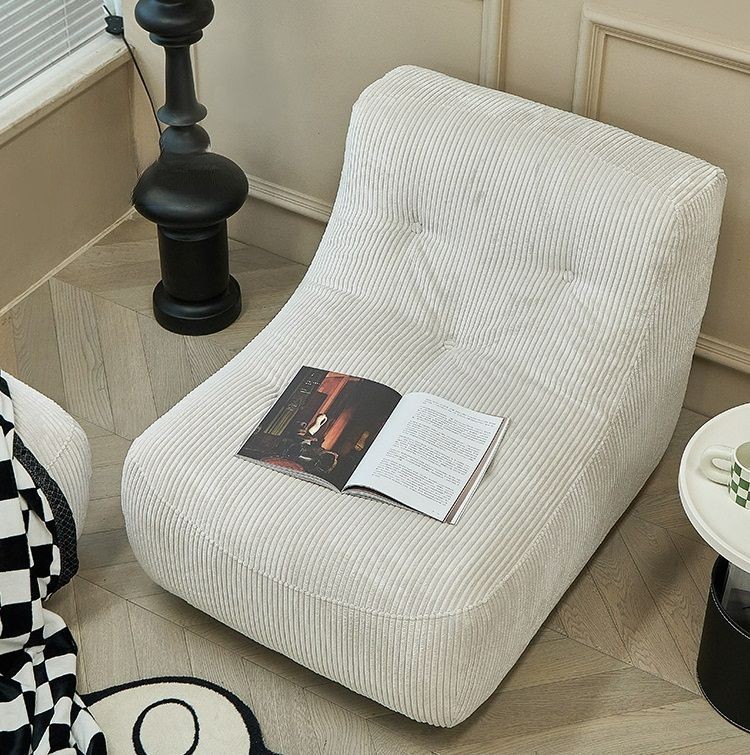 Lazy sofa home single chair Nordic light luxury corduroy living room simple backrest side chair lounge chair