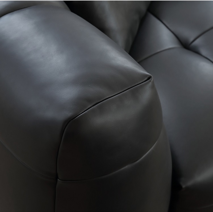 Marshmallow sofa minimalist vintage leather sofa designer small apartment BOBA leather art sofa