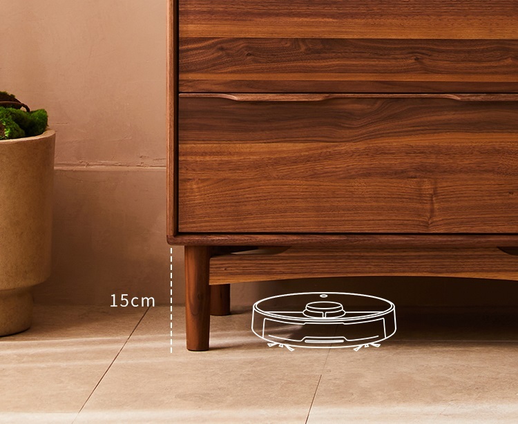 Solid wood chest of drawers Nordic bedroom drawer storage Japanese style living room storage cabinet black walnut cabinet
