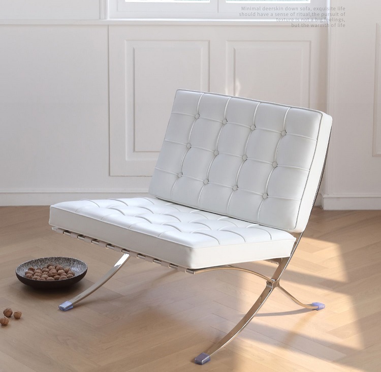 Barcelona Italian single sofa chair designer home living room leisure technology leather lounger