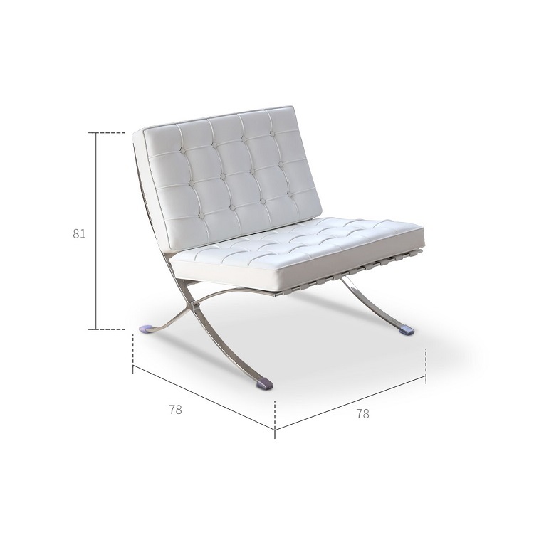 Barcelona Italian single sofa chair designer home living room leisure technology leather lounger