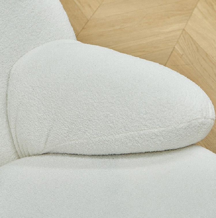 Nordic light luxury living room rocking chair modern minimalist designer big white single backrest chair bedroom lounge chair