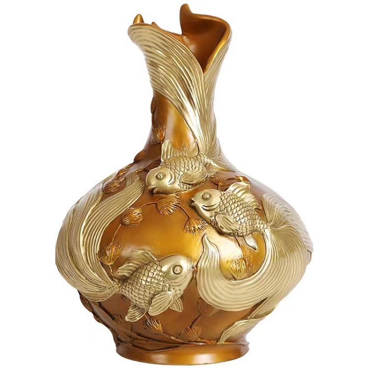 Full copper ornaments vase Copper vase Art crafts vase Antique Bronze Copper Chinese cymbidium vase for Home Decoration Unique mystery handmade skills