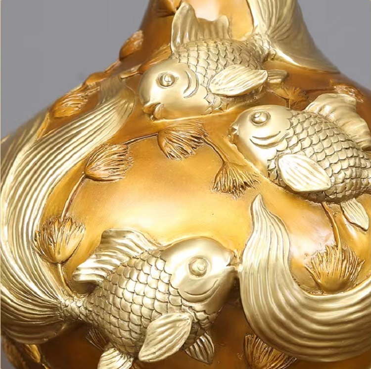 Full copper ornaments vase Copper vase Art crafts vase Antique Bronze Copper Chinese cymbidium vase for Home Decoration Unique mystery handmade skills