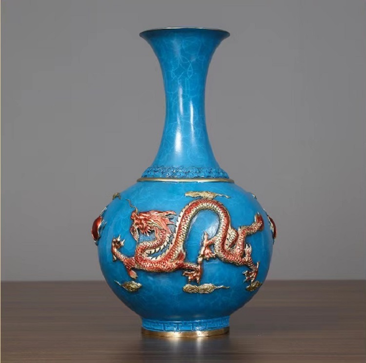 Full copper ornaments vase Copper vase Art crafts vase Antique Bronze Copper Chinese cymbidium vase for Home Decoration Unique mystery handmade skills