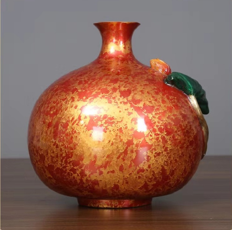 Copper vase Art crafts vase Antique Bronze Copper Chinese cymbidium vase for Home Decoration Unique mystery handmade skills