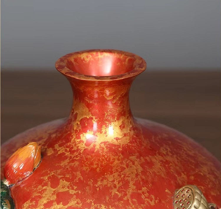 Copper vase Art crafts vase Antique Bronze Copper Chinese cymbidium vase for Home Decoration Unique mystery handmade skills