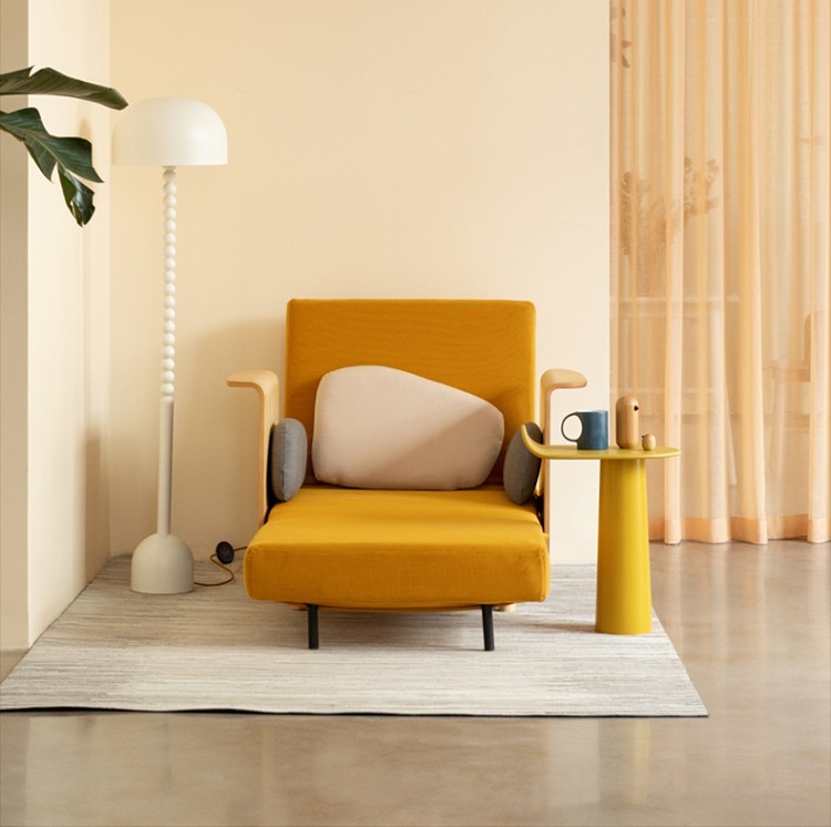 Flower wheel side table, Nordic modern simple home living room, small apartment, light luxury creative coffee table corner table