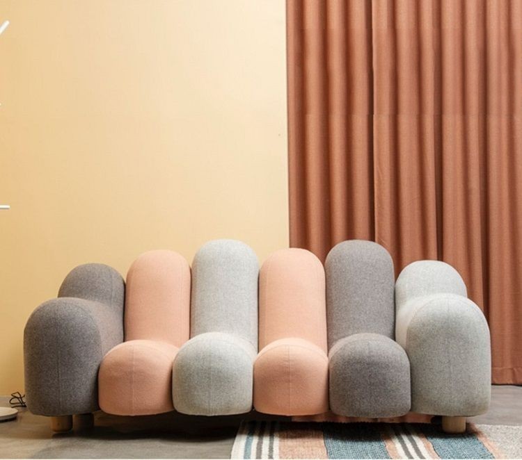 Five-finger double sand art Nordic modern light luxury home bedroom, living room small apartment