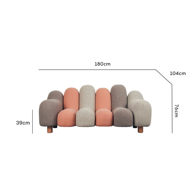 Five-finger double sand art Nordic modern light luxury home bedroom, living room small apartment