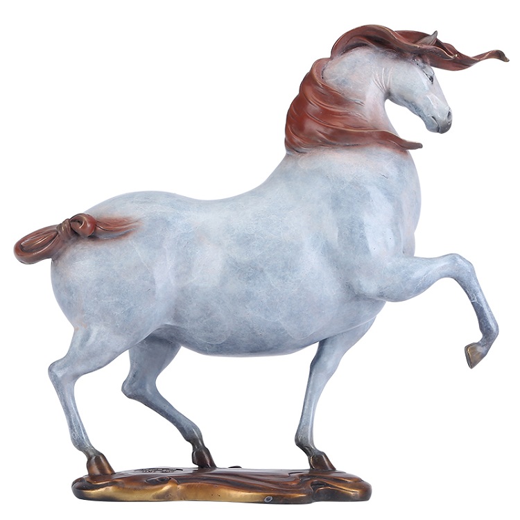 large pure copper horse