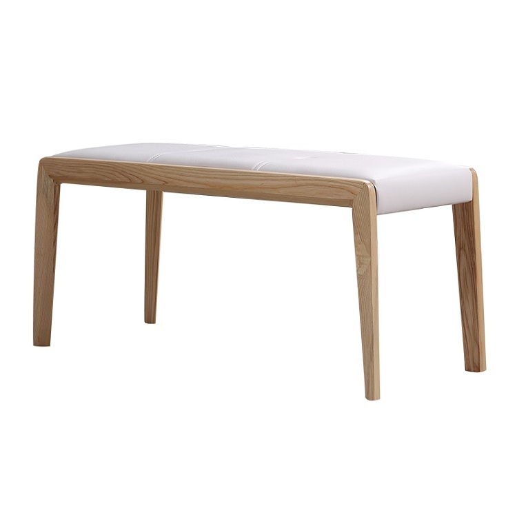 Nordic solid wood bench, large and small home dining chair bench, shoe changing stool, creative designer leather bench