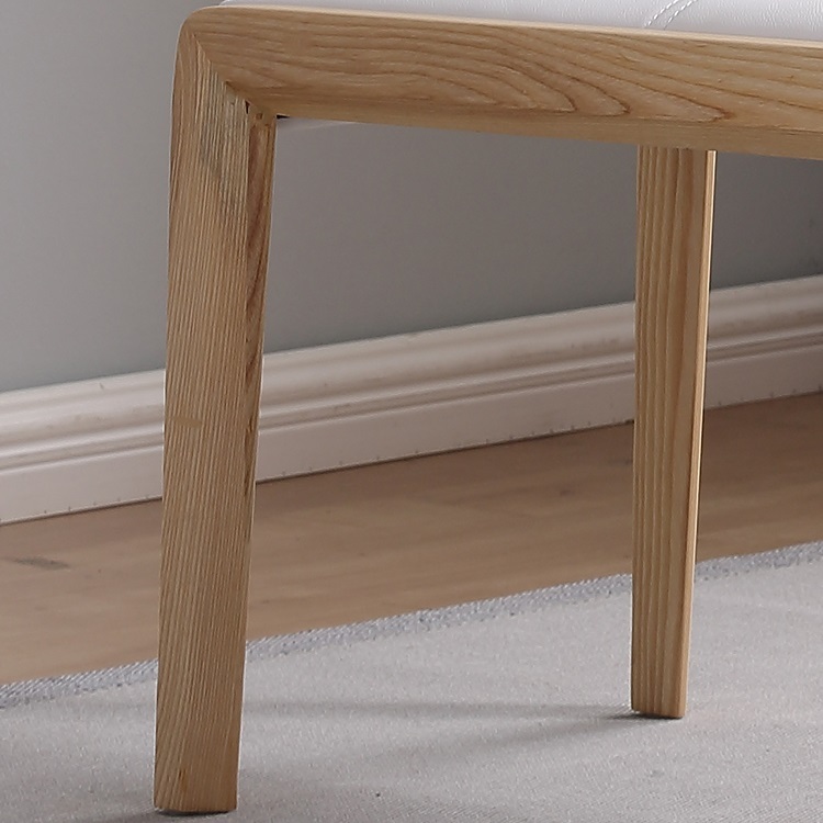 Nordic solid wood bench, large and small home dining chair bench, shoe changing stool, creative designer leather bench