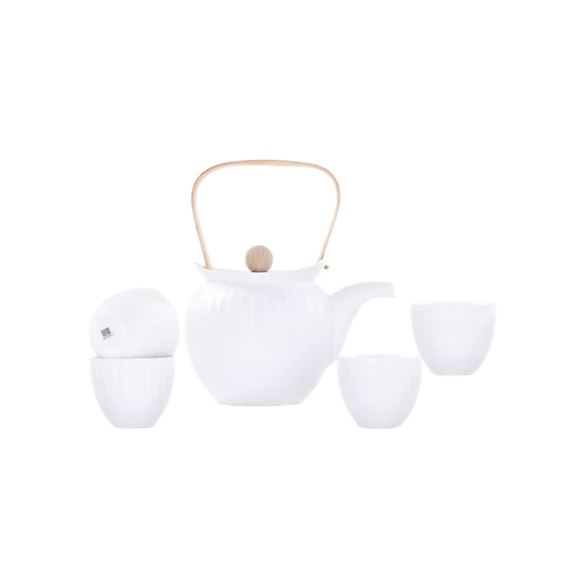 Jingdezhen ceramic handmade tea set for household simple teapot tea cup tea maker